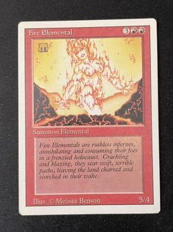 Fire Elemental Revised 1994 Rare Near Mint Vintage MTG Magic the Gathering - Image 2