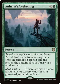 x1 Animist's Awakening R MTG Commander: Secrets of Strixhaven M/NM, English - Image 1