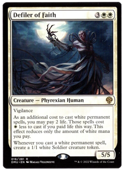 Defiler of Faith 016/281 Rare Non Foil Dominaria United MTG Near Mint - Image 1