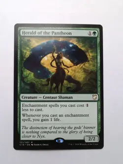 MTG Herald of the Pantheon (C18) Commander 2018 Regular Rare 151/307 - Image 1