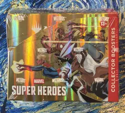 New Sealed MTG Magic The Gathering Marvel Super Heroes Collector Booster Box - Image 1