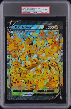 2021 POKEMON SWSH BLACK STAR PROMO PIKACHU V-UNION PSA 10 - Image 1