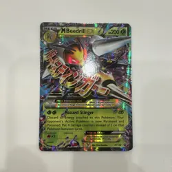 Pokemon TCG Mega M Beedrill EX XY158 Black Star Promo MP - Image 1