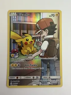 Pikachu Secret Rare Full Art Holo NM 241/236 - Pokemon TCG Cosmic Eclipse - Image 1