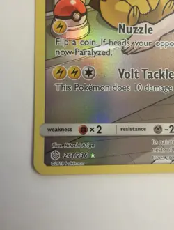 Pikachu Secret Rare Full Art Holo NM 241/236 - Pokemon TCG Cosmic Eclipse - Image 5