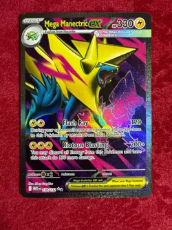 Pokemon TCG Mega Manectric ex Double Rare 158/`132, Mega Evolution (NM) - Image 1