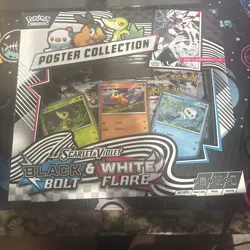 POKEMON SV10.5 BLACK BOLT WHITE FLARE POSTER COLLECTION BOX SEALED - Image 1