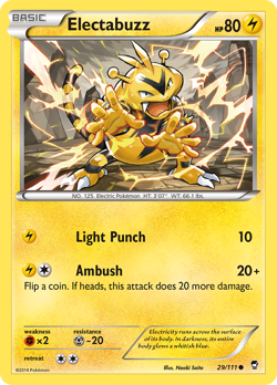 Electabuzz 29/111 Common Furious Fists Pokemon Reverse Holo Lightly Played - Image 2