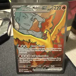 Pokemon TCG Team Rocket's Moltres Ex 208/182 Destined Rivals Ultra Rare NM - Image 1