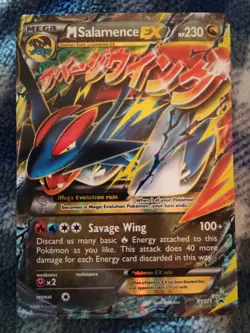 Pokemon M Salamence EX XY171 Ultra Rare Black Star Promo Regular Size - Image 1