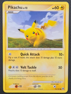 Pokemon Card Pikachu 70/100 Diamond & Pearl Majestic Dawn - Image 1