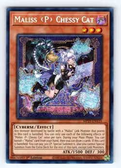 Yugioh Maliss P Chessy Cat MP25-EN123 Secret Rare - NM 💎 - Image 1