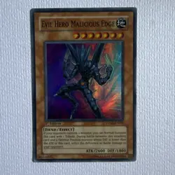 Yu-Gi-Oh! Evil Hero Malicious Edge Super Rare 1st Edition DP06-EN006 - Image 1