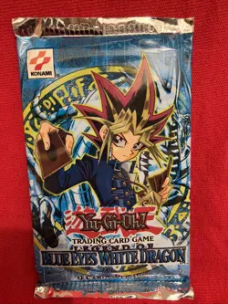 YuGiOh FACTORY SEALED Legend of Blue Eyes White Dragon Unlimited Booster Pack - Image 1