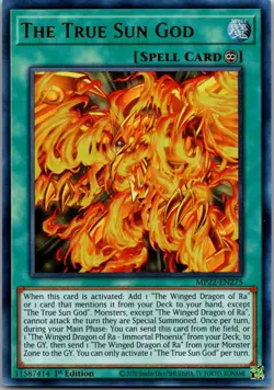 The True Sun God MP22-EN275 2022 Tin of the Pharaoh's Gods Yu-Gi-Oh LP - Image 1
