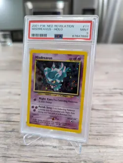 2001 Pokemon Neo Revelation Misdreavus Unlimited Holo #11 PSA 9 Mint - Image 2