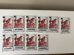 One Piece x Round1 Promo USA 10 Random Packs Sealed IN HAND! - Image 1