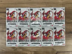 One Piece x Round1 Promo USA 10 Random Packs Sealed In Hand - Image 1
