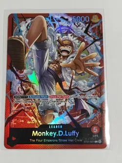 One Piece TCG Leader Monkey.D.Luffy [ST21-001] Foil Red English - Image 1