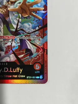 One Piece TCG Leader Monkey.D.Luffy [ST21-001] Foil Red English - Image 4