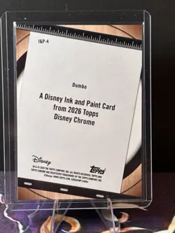 2026 Topps Chrome Disney I&P-4 DUMBO Ink & Paint Insert Card Black Refractor /10 - Image 2