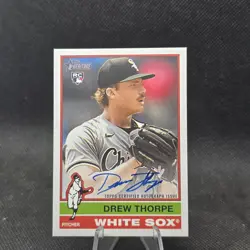 2025 Topps Heritage - Real One Autographs Drew Thorpe BLUE INK ON CARD AUTO! - Image 1