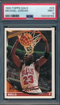 MICHAEL JORDAN 1992-93 TOPPS GOLD PSA 9 MINT CARD #23! PSA 10 = $2000! - Image 1