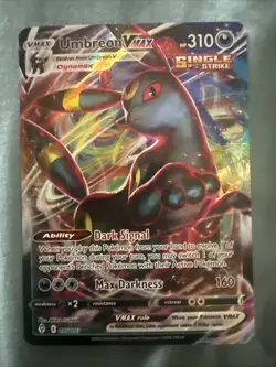 Pokemon Umbreon VMAX Evolving Skies Ultra Rare Holo Full Art Single Strike - Image 1