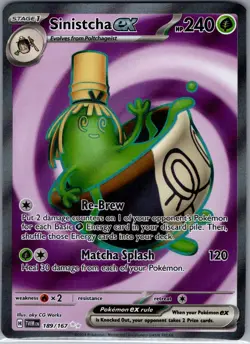 Sinistcha ex 189/167 SV06: Twilight Masquerade - Pokemon Card - NM - Image 1