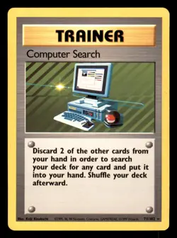 Computer Search BS Base Set 071/102 Pokemon Card LP - Image 1