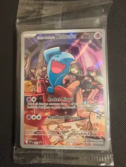 Team Rocket's Wobbuffet 203 Sv: Scarlet & Violet Sealed Promo Pokemon Card - Image 1