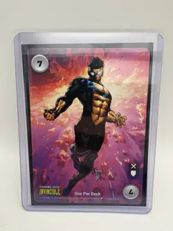 OverPower Card Game Origins 2025 Invincible Promo Card Sdcc Rare - Image 1