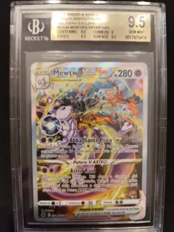 Carta Pokemon PSA BGS 9,5 MEWTWO V ASTRO PROMO GG44/GG70 ITA Set ZENIT REGALE Gx - Image 5