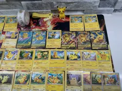 Pokemon Pikachu 59 Card Lot – Pichu, Raichu, Base/Neo/EX/XY, FA UR + Free Items - Image 3