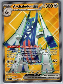 Archaludon ex 224/191 SV08: Surging Sparks - Pokemon Card - NM - Image 1