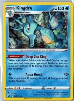 Kingdra Holo - Battle Styles 033/163 - Rare Lightly Played - Pokemon Card - Image 1
