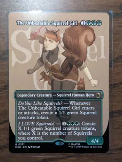MTG Marvel Super Heroes The Unbeatable Squirrel Girl Borderless Non Foil R 0371 - Image 1