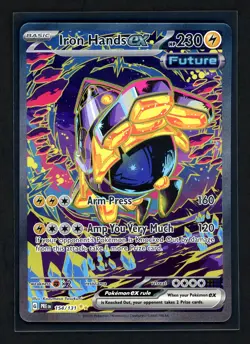 Iron Hands EX SIR 154/131 Pokemon Scarlet & Violet Prismatic Evolutions NM - Image 1
