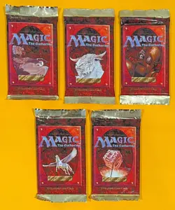 MTG 4th EDITION Booster Pack (x5) Sealed (OldManMTG 008-742) - Image 1