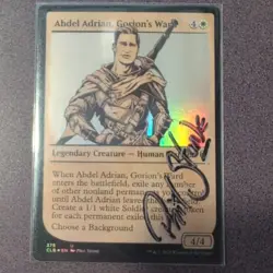 Abdel Adrian, Gorion's Ward CLB 375 Foil Signed Uncommon, White Backing - Image 1
