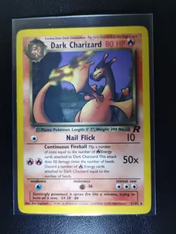 Pokemon Dark Charizard TCG Non-Holo Rare Card 21/82 Team Rocket - Image 2