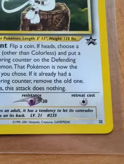 Pokemon TCG Smeargle WOTC Promo 32 LP - Image 2