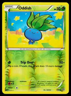 Oddish - 1/98 NM Common Ancient Origins Pokemon Reverse Holo - Image 1