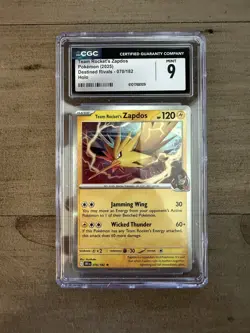 Pokemon TCG Team Rocket's Zapdos 070/182 CGC 9 Mint Gamestop Promo. - Image 1