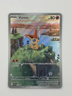 2025 Pokemon SV Black Star Promos SVP EN Victini #208 Illustration Collection - Image 1