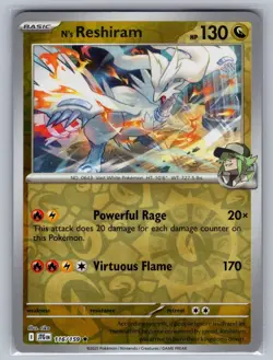 N's Reshiram 116/159 Rare Journey Together Pokemon Reverse Holo Near Mint - Image 1