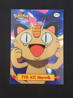 Meowth TV11 #52 Non Holo 1999 Pokemon Topps TV Animation Edition Puzzle Card - Image 1