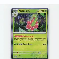 Meganium 010/132 Rare Mega Evolution Pokemon Holo Near Mint - Image 1