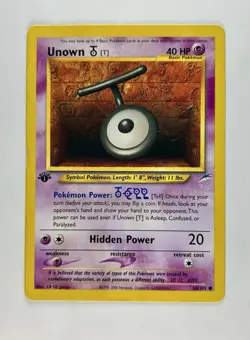 Unown [T] 2002 Pokemon Neo Destiny 1st Edition #88/105 * Mod Play - Image 1