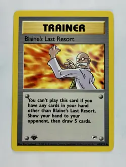 Blaine's Last Resort 2000 Pokemon Gym Heroes 1st Edition Uncommon #105/132 * NM - Image 1